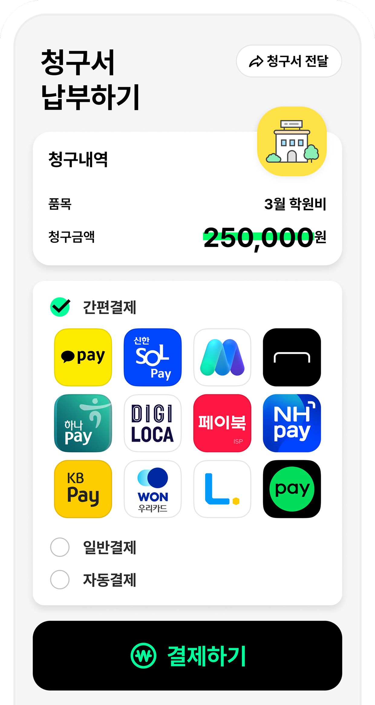 서비스 사용 사업자 예시